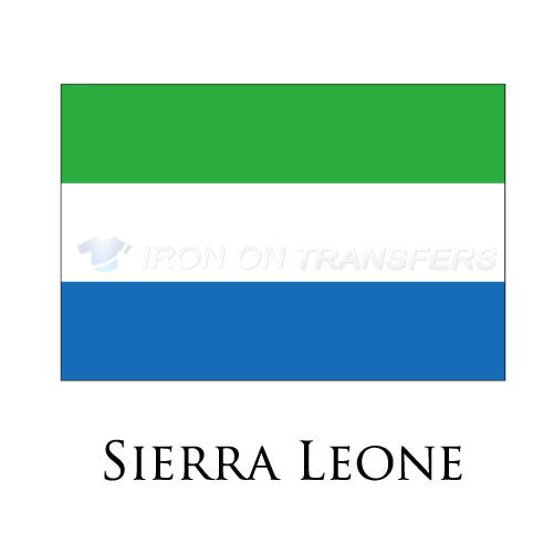 Sierra Leone flag Iron-on Stickers (Heat Transfers)NO.1980